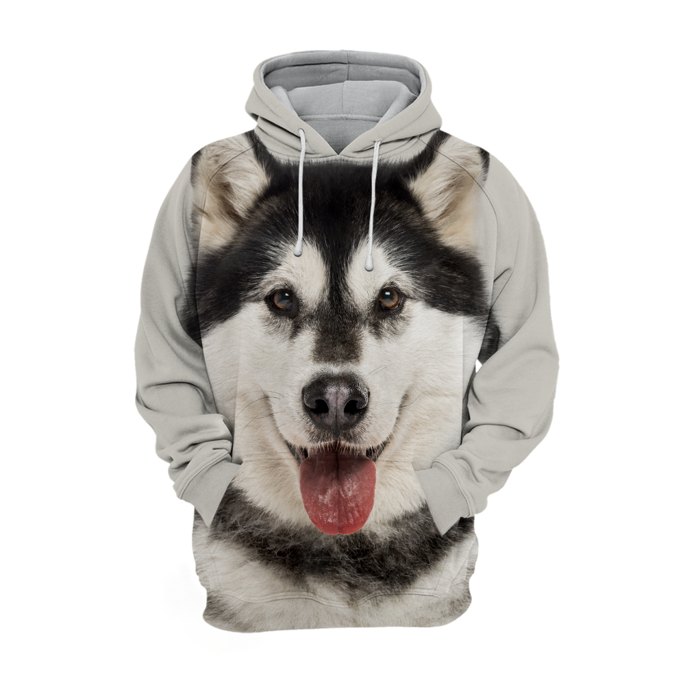 Vibonanza | Unisex Hondenhoodie Alaskan Husky Print