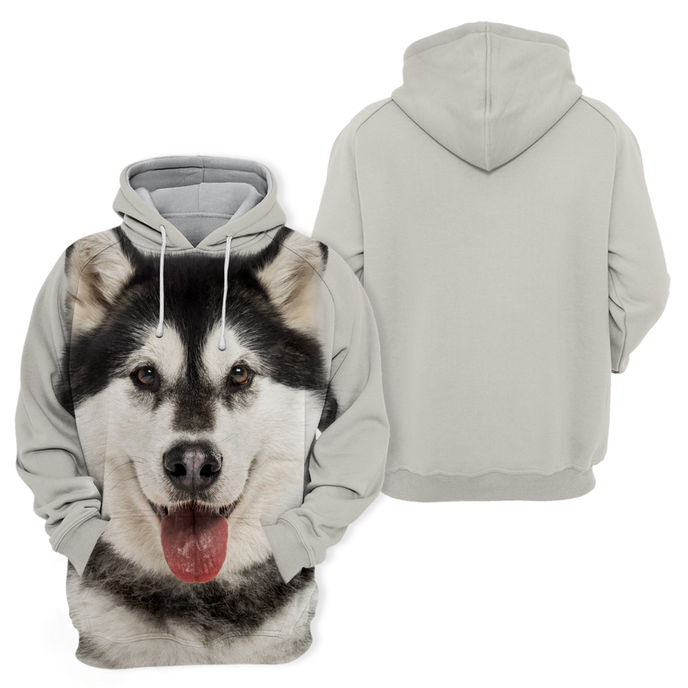 Vibonanza | Unisex Hondenhoodie Alaskan Husky Print