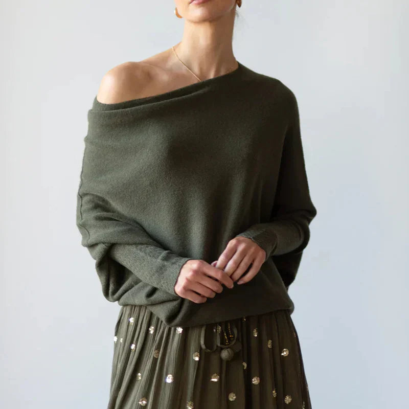 Vibonanza | Elegante Oversized Beige Trui