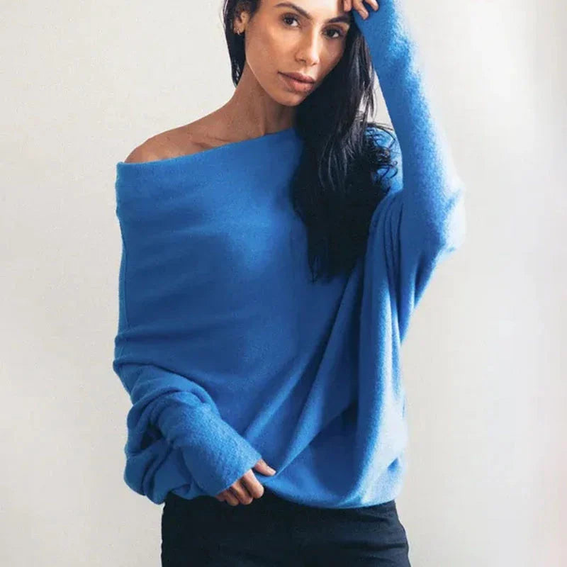 Vibonanza | Elegante Oversized Beige Trui
