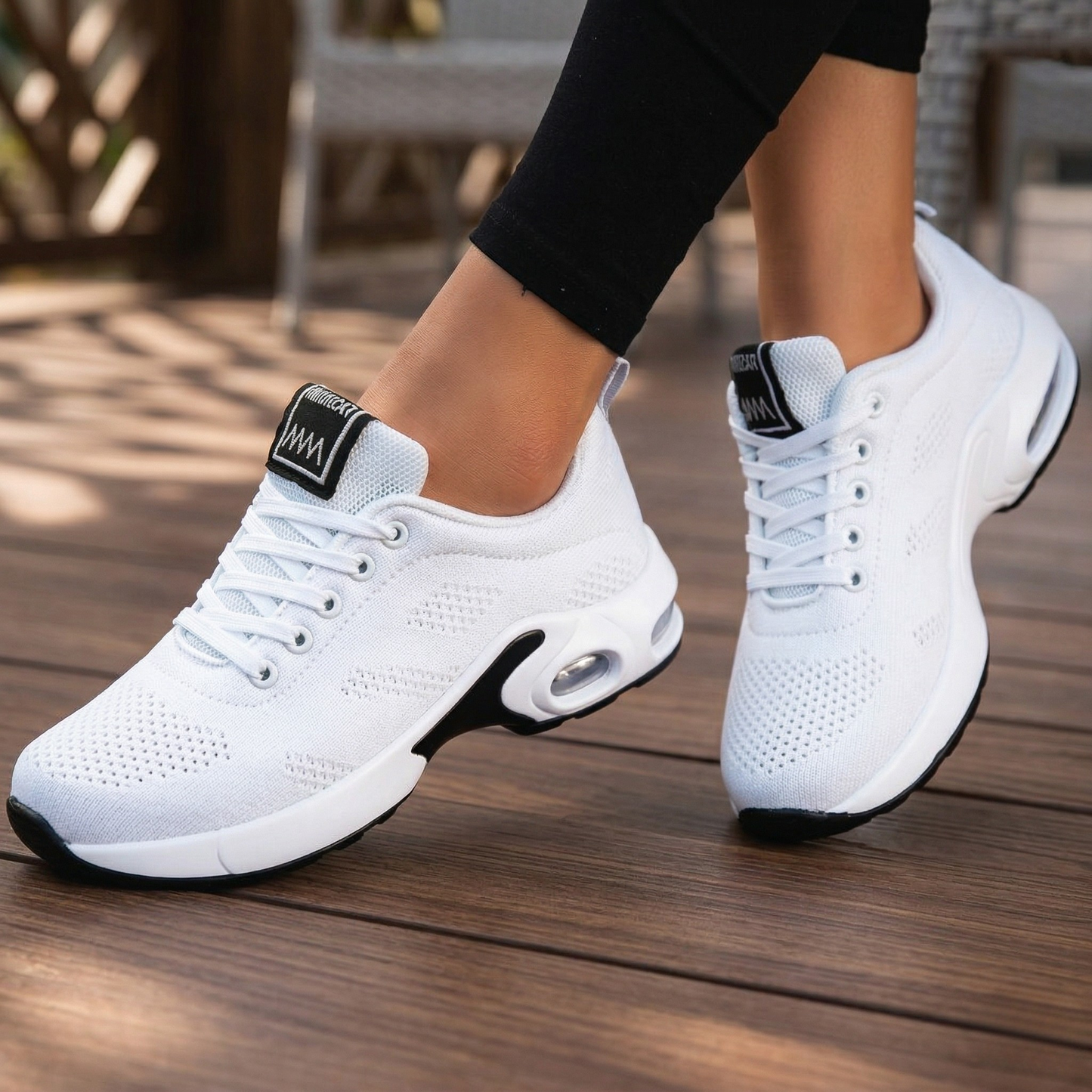 Vibonanza | Dames Sneakers Wit met Schokdemping