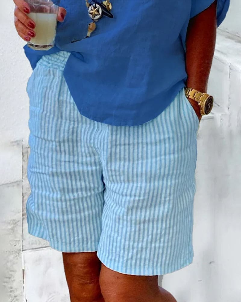 Vibonanza | Gestreepte Dames Shorts