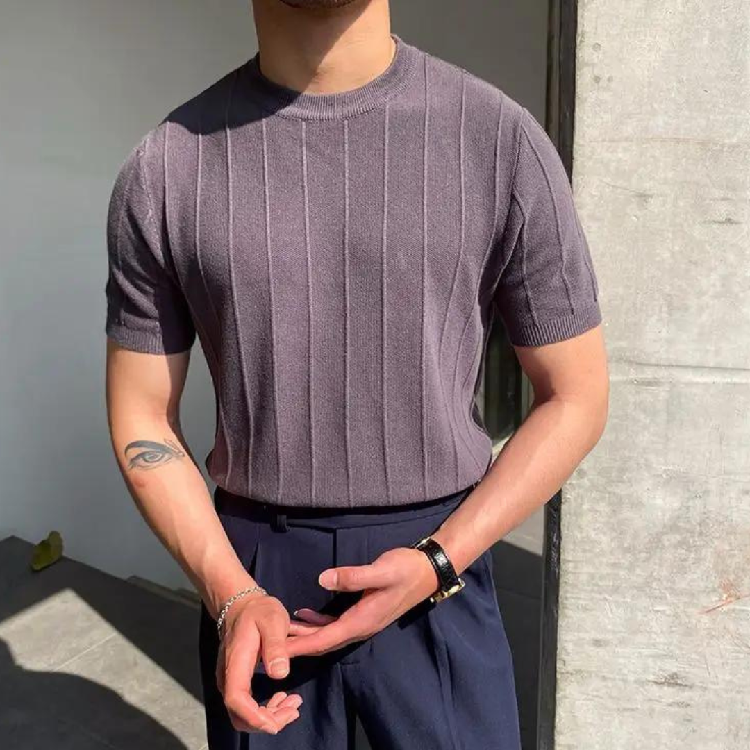 Vibonanza | Heren T-shirt van Katoen met Korte Mouw