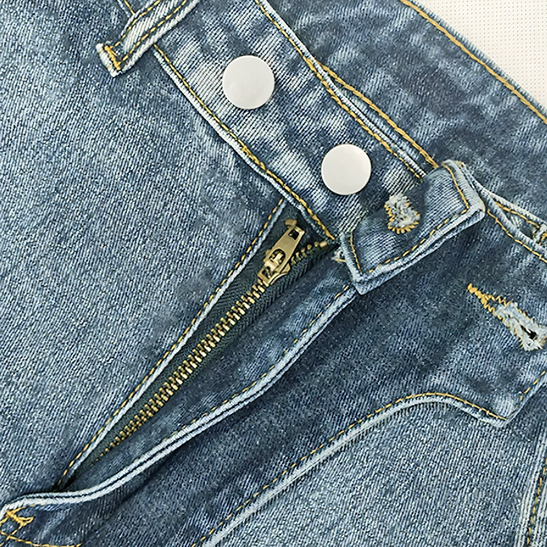Vibonanza | Heren Stretch Jeans Slim Fit Vintage Moto Stijl