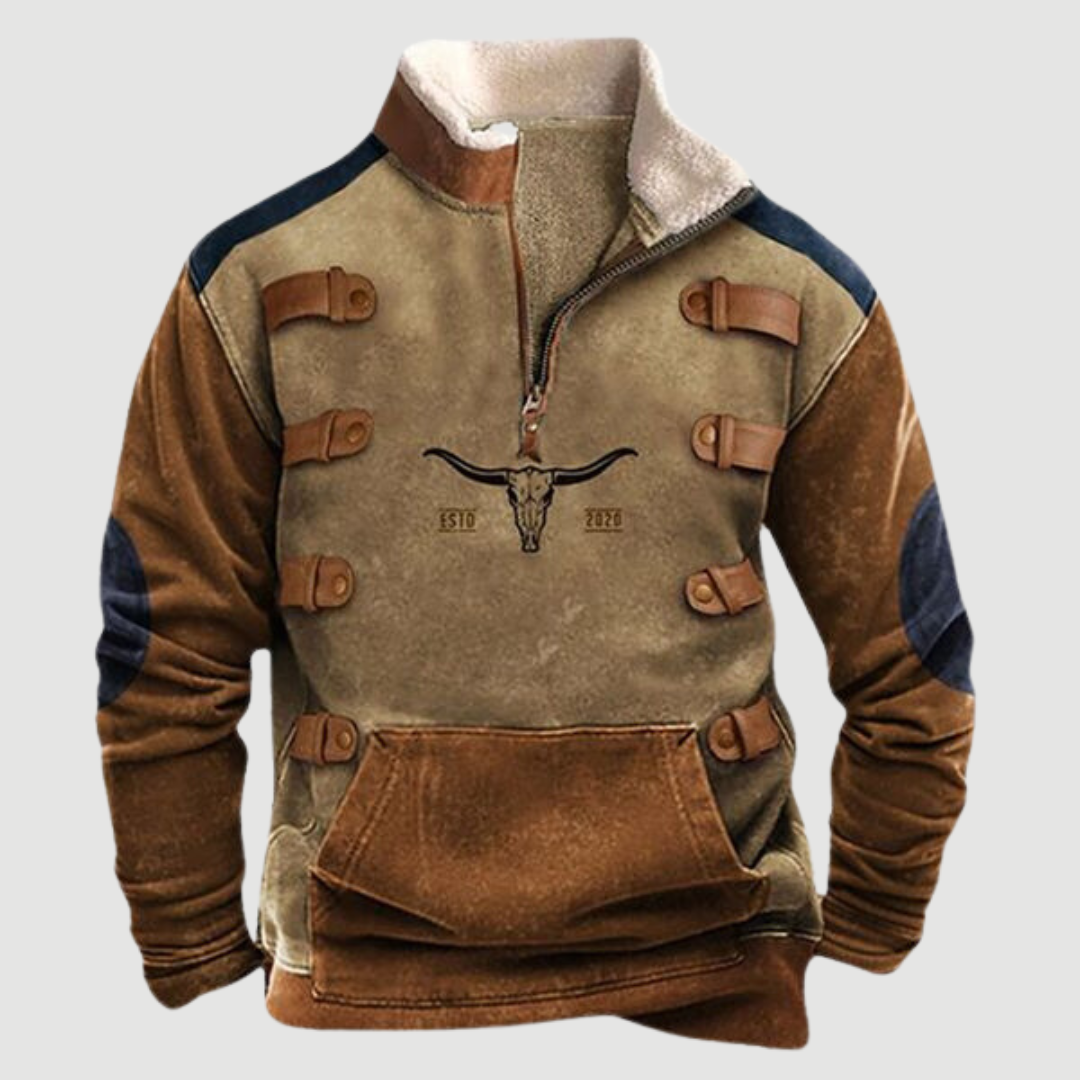 Vibonanza | Heren Aztec Half-Zip Fleece Trui
