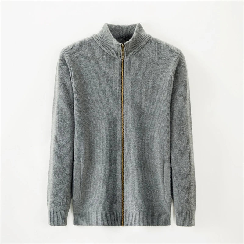 Vibonanza | Heren Slimfit Gebreid Vest Met Lange Mouwen