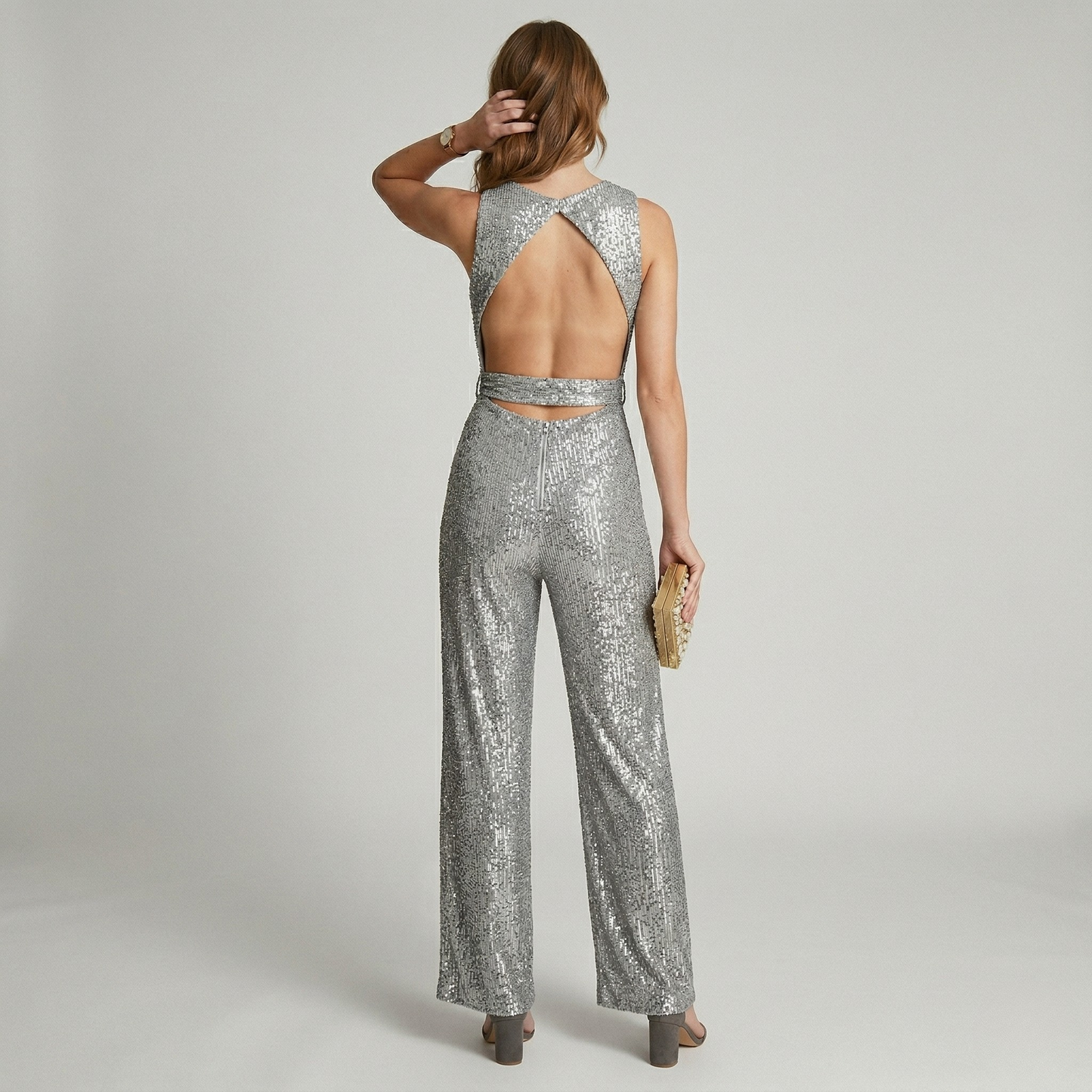 Vibonanza | Elegante Lovertjes Jumpsuit voor Feestdagen