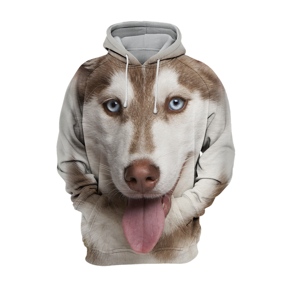 Vibonanza | Unisex Hondenhoodie Siberische Husky Fleece