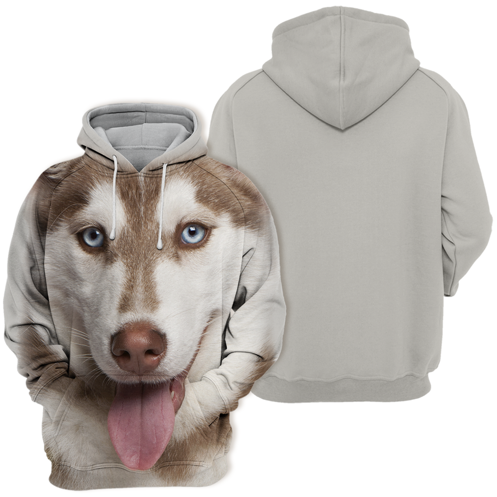 Vibonanza | Unisex Hondenhoodie Siberische Husky Fleece