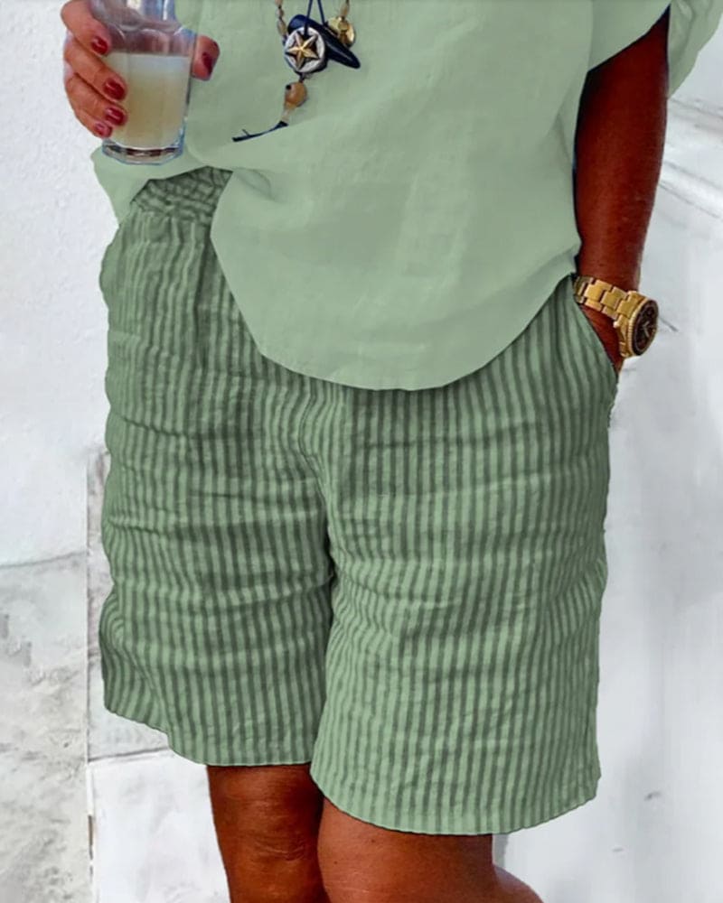 Vibonanza | Gestreepte Dames Shorts