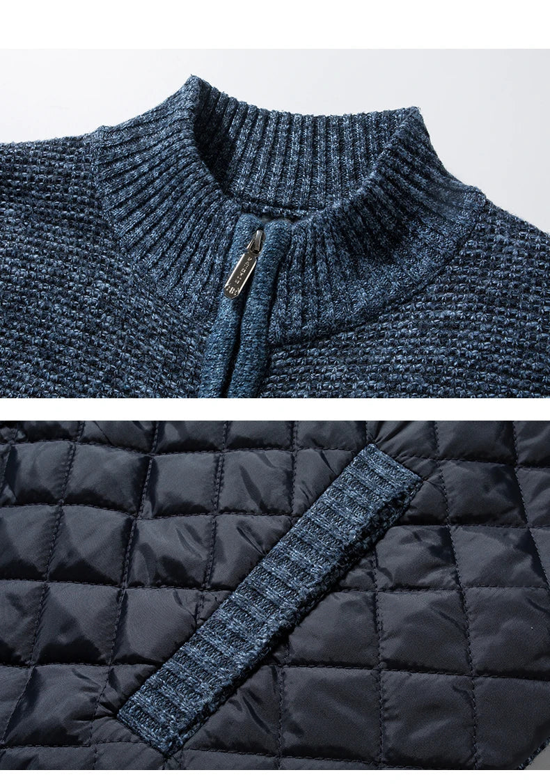 Vibonanza | Heren Slim-Fit Gebreid Vest met Fleecevoering