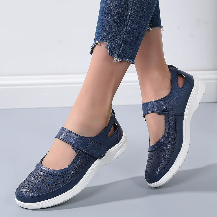 Vibonanza | Orthopedische Dames Loafers Wit Leer