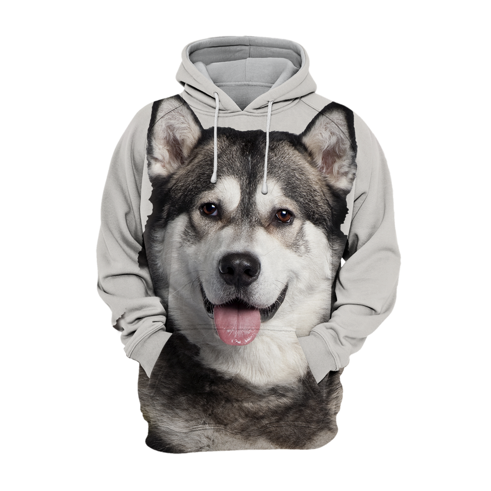 Vibonanza | Unisex Husky Print Honden Hoodie