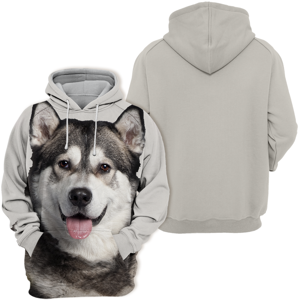 Vibonanza | Unisex Husky Print Honden Hoodie