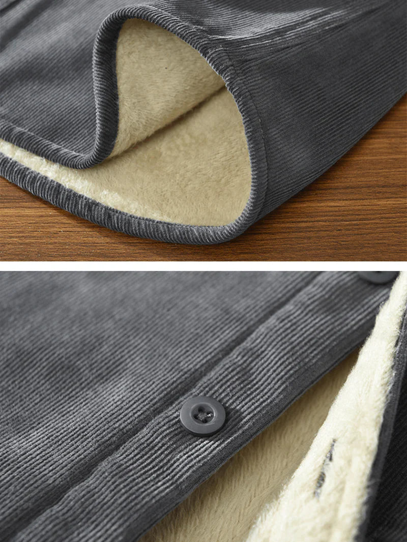 Vibonanza | Heren Fleece Voering Overhemd Groen