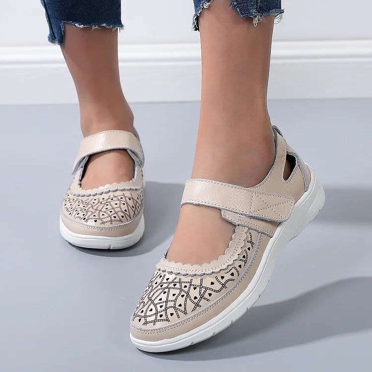 Vibonanza | Orthopedische Dames Loafers Wit Leer