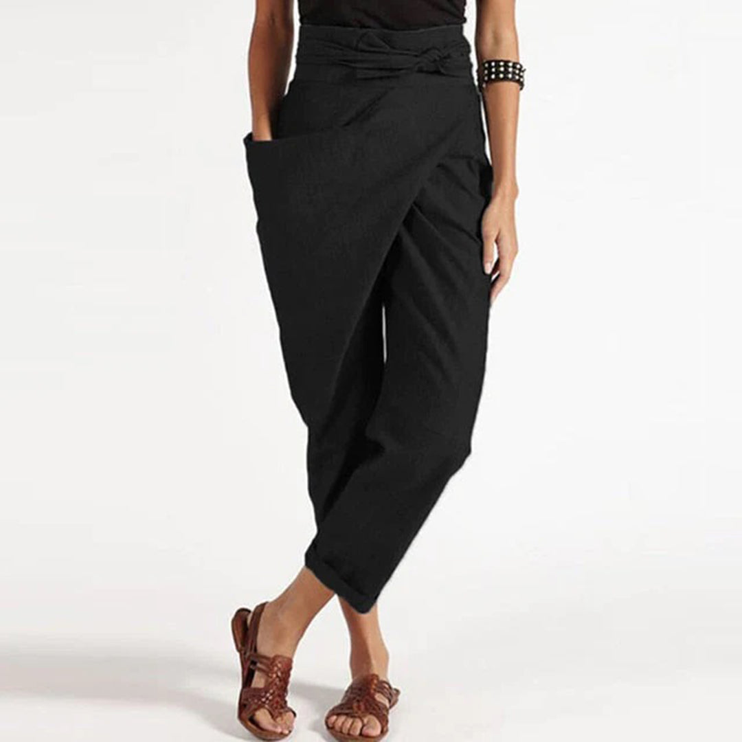 Vibonanza | Comfortabele Hoge Taille Broek Met Zakken