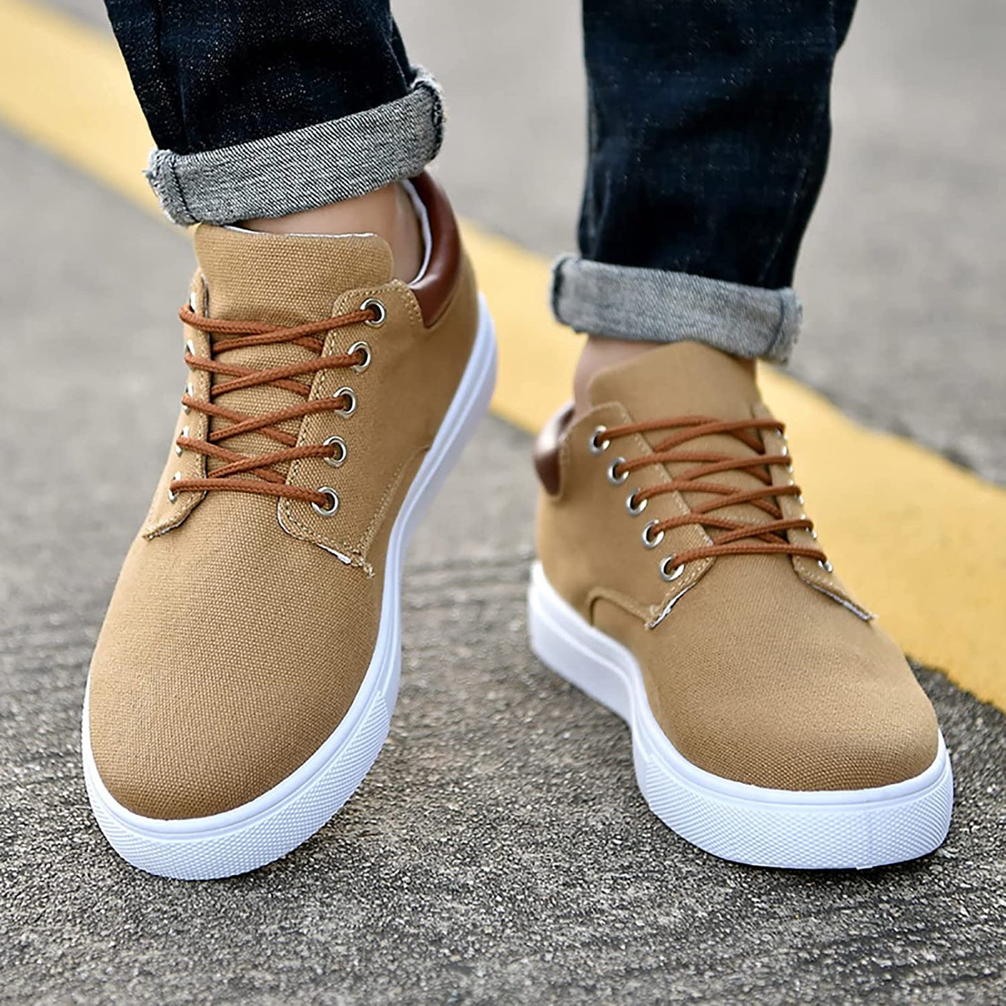 Vibonanza | Herensneakers Canvas Stoer en Comfortabel