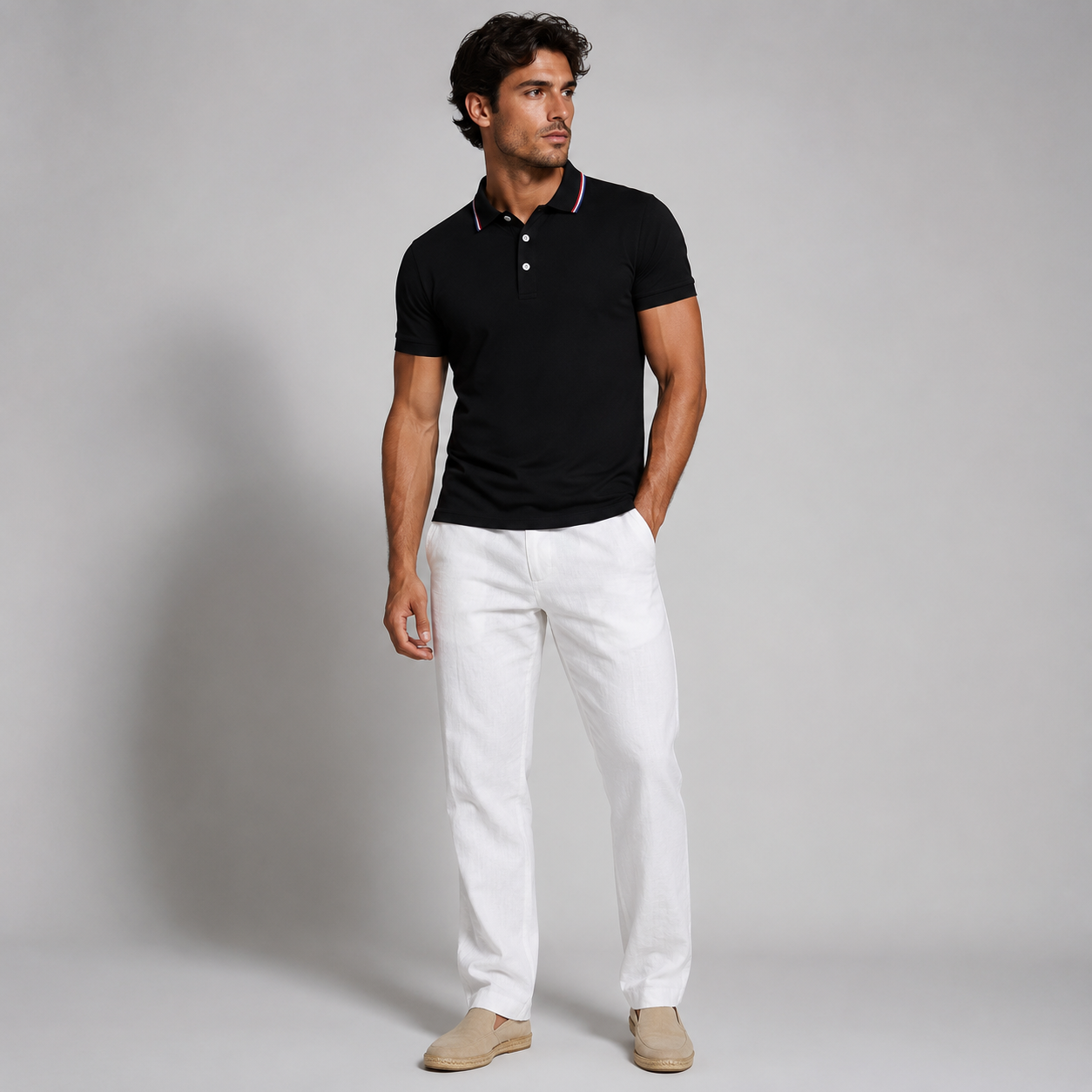 Vibonanza | Polo met Kraag en Contrasterende Bies