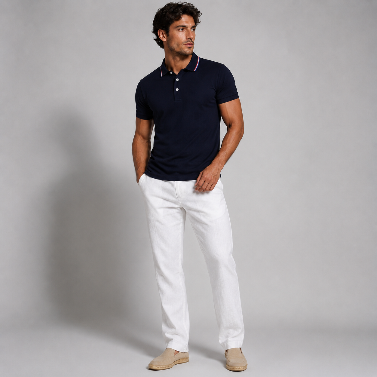 Vibonanza | Polo met Kraag en Contrasterende Bies