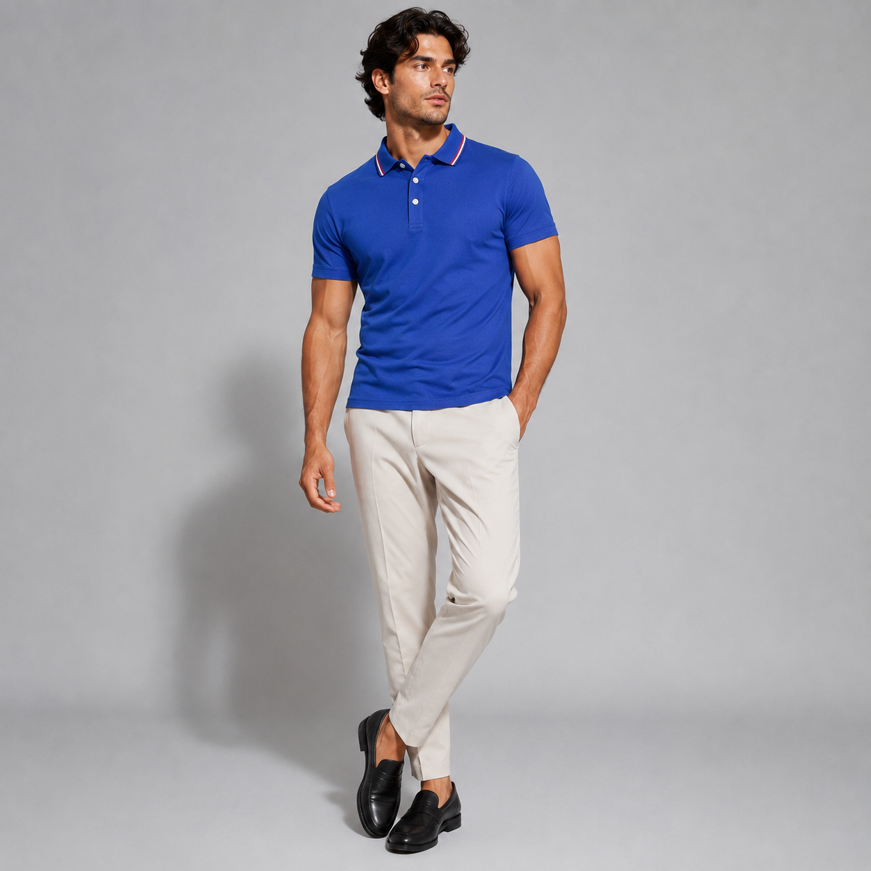 Vibonanza | Polo met Kraag en Contrasterende Bies