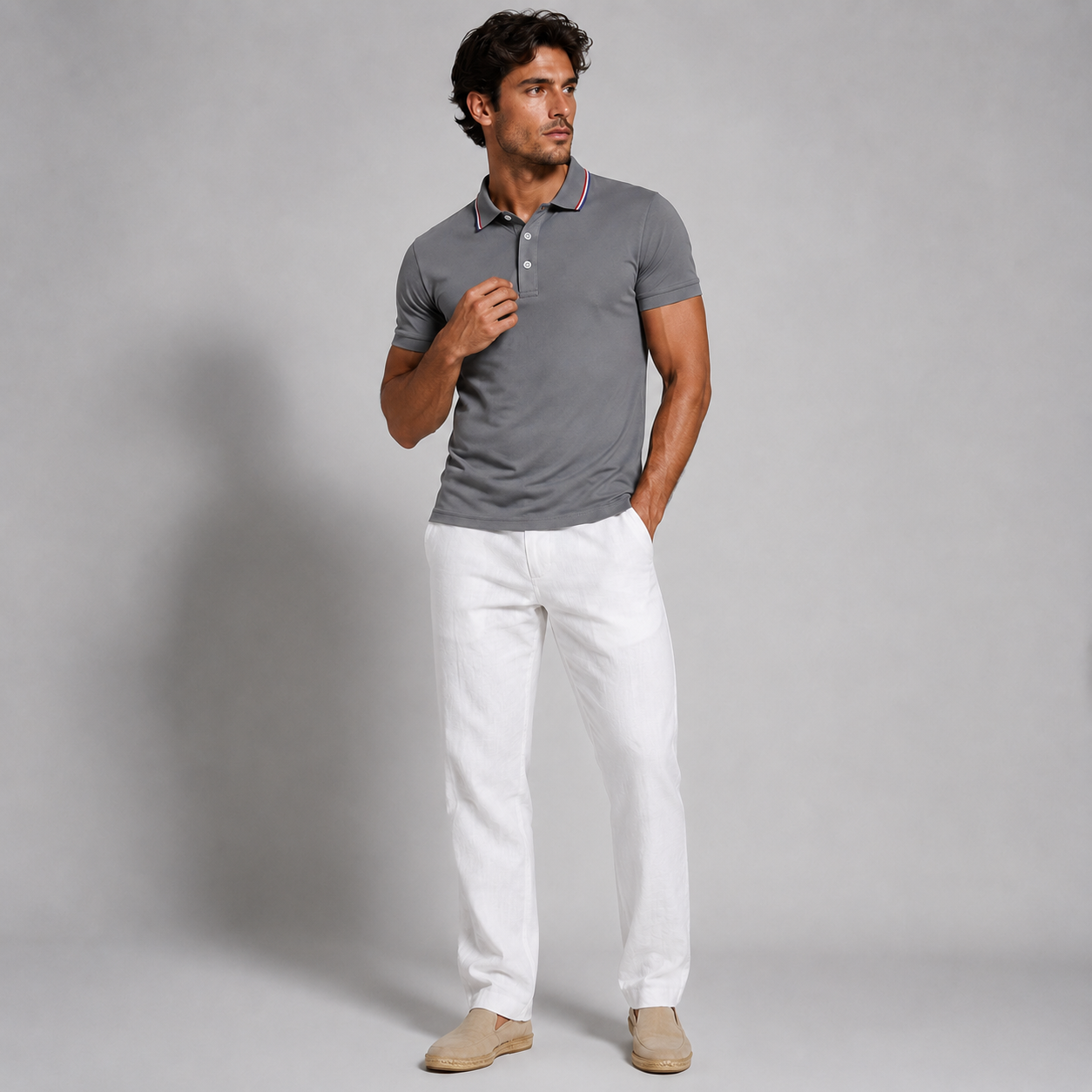 Vibonanza | Polo met Kraag en Contrasterende Bies