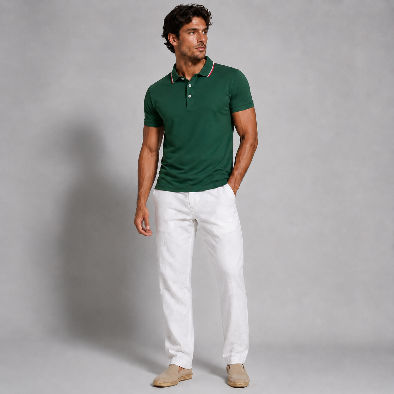 Vibonanza | Polo met Kraag en Contrasterende Bies