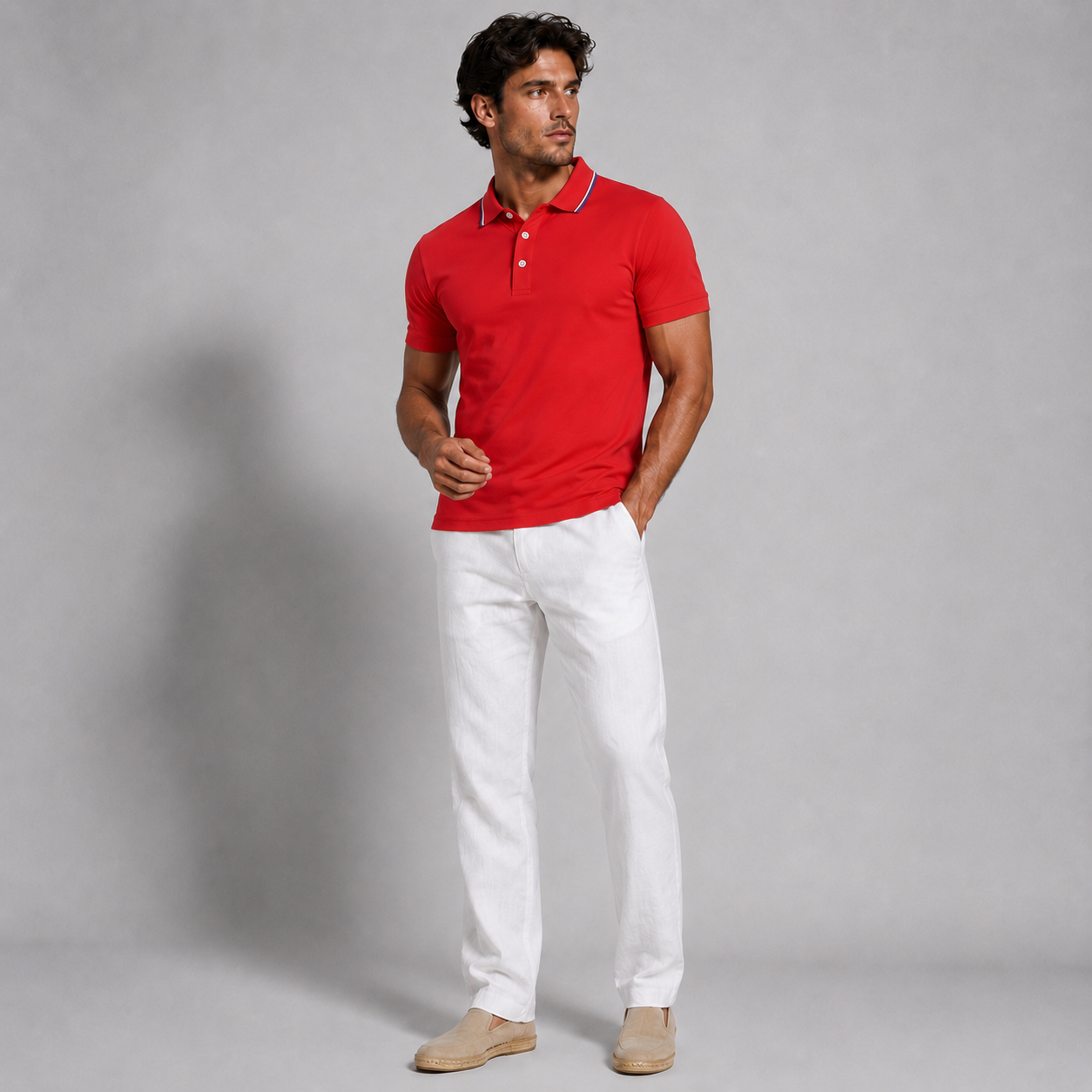 Vibonanza | Polo met Kraag en Contrasterende Bies
