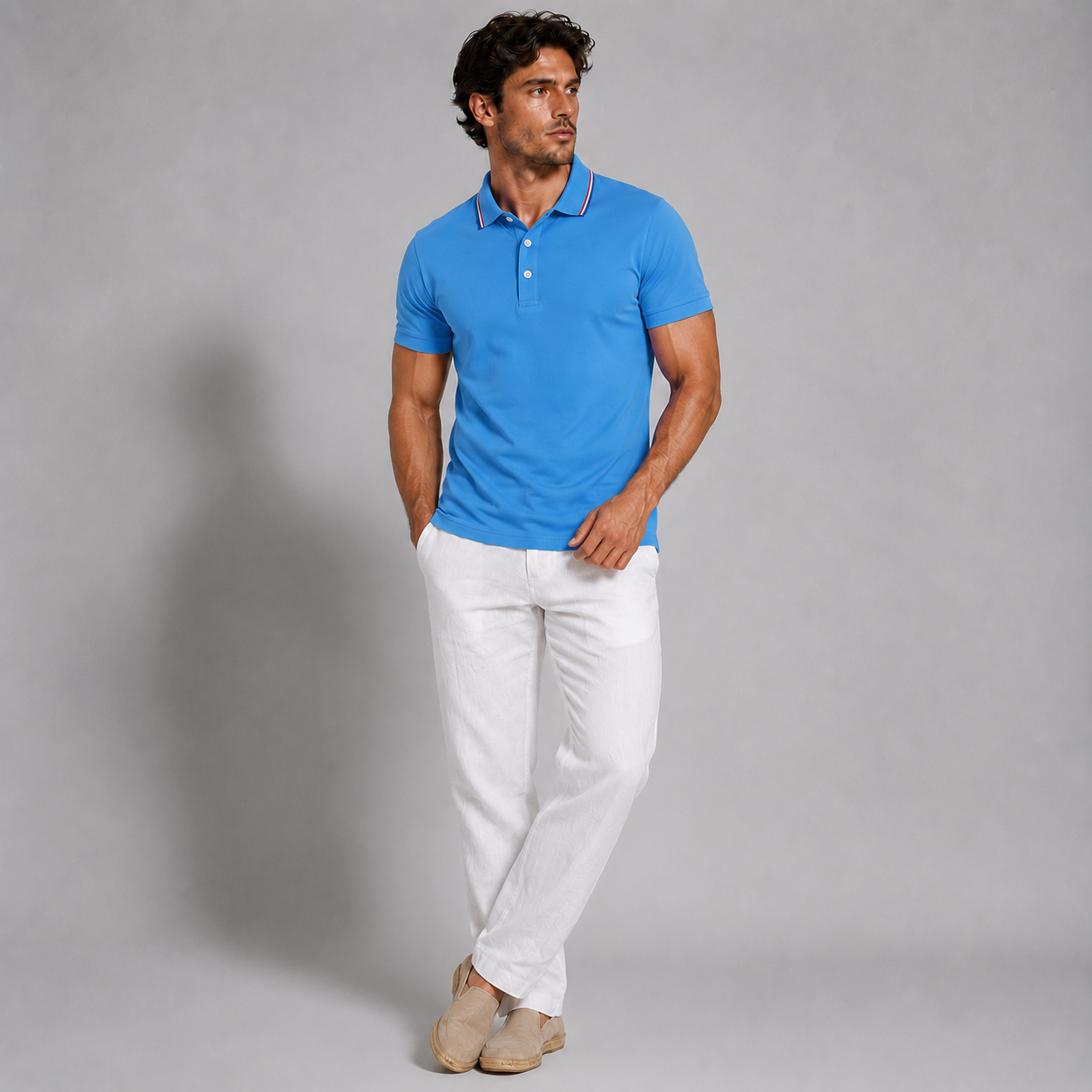 Vibonanza | Polo met Kraag en Contrasterende Bies