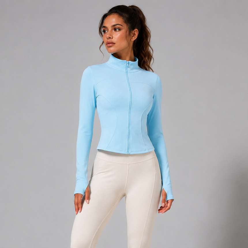Vibonanza | Sportvest met Opstaande Kraag en Ritssluiting