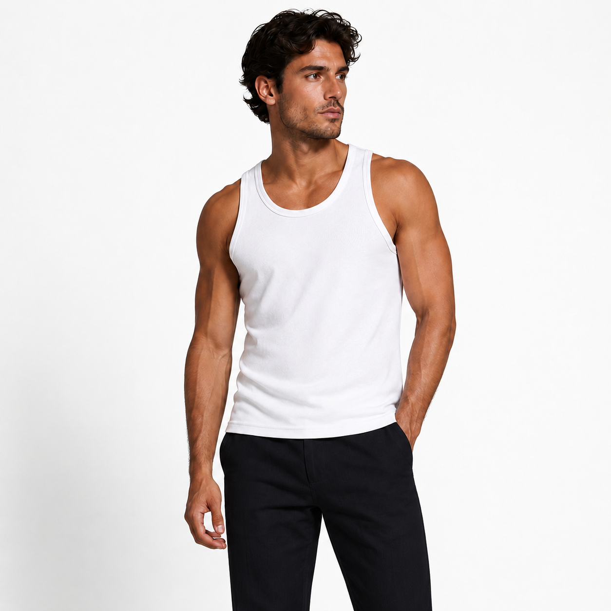 Heren Tanktop – Comfortabele Mouwloze Basic | 1 of 3 stuks