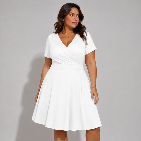 Vibonanza | Plus-Size Stijlvolle Midi Zomerjurk
