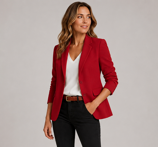 Vibonanza | Getailleerde Blazer met Lange Mouwen voor Dames
