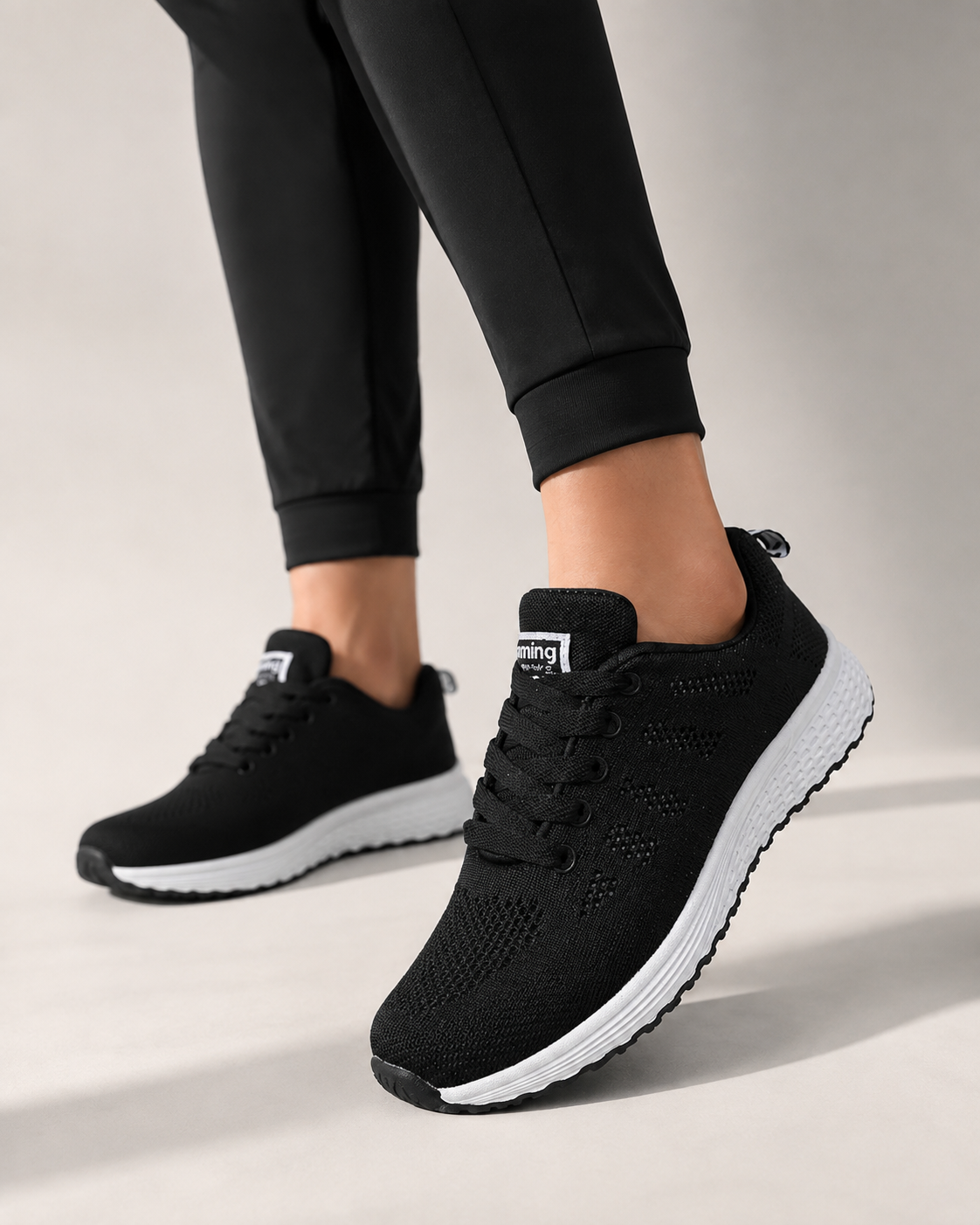Vibonanza | Dames Sneakers Gebreide Mesh Veters
