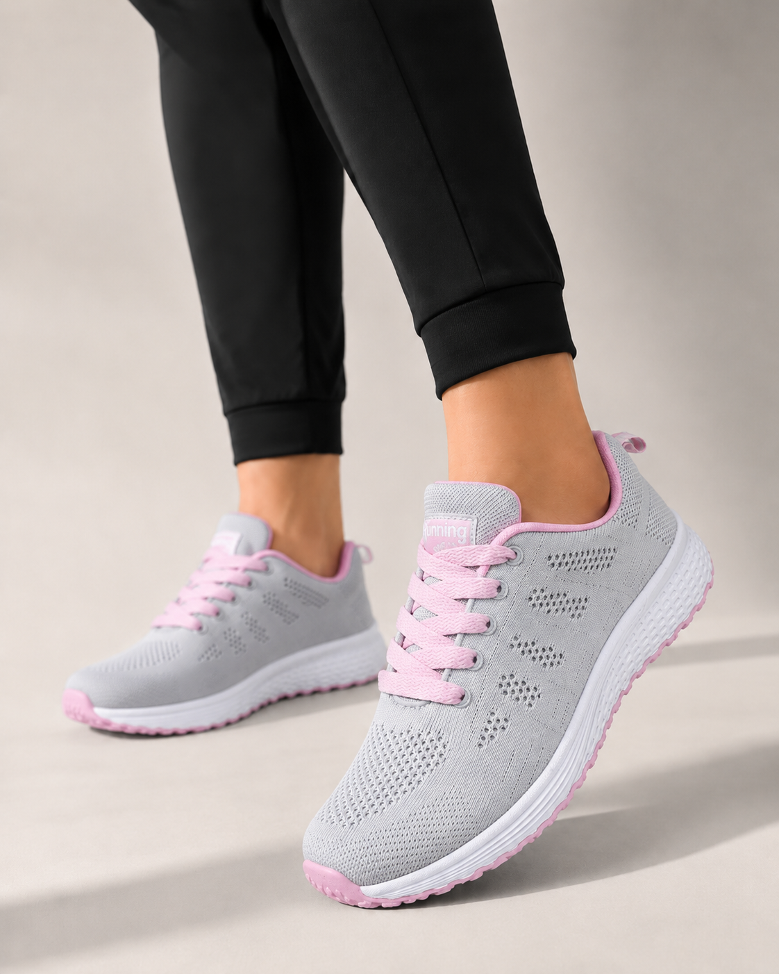Vibonanza | Dames Sneakers Gebreide Mesh Veters