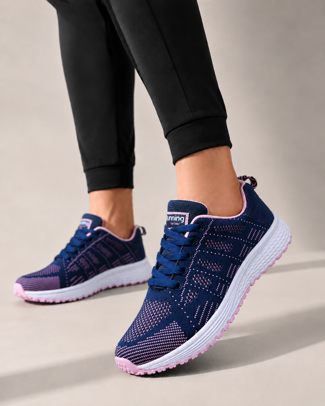 Vibonanza | Dames Sneakers Gebreide Mesh Veters