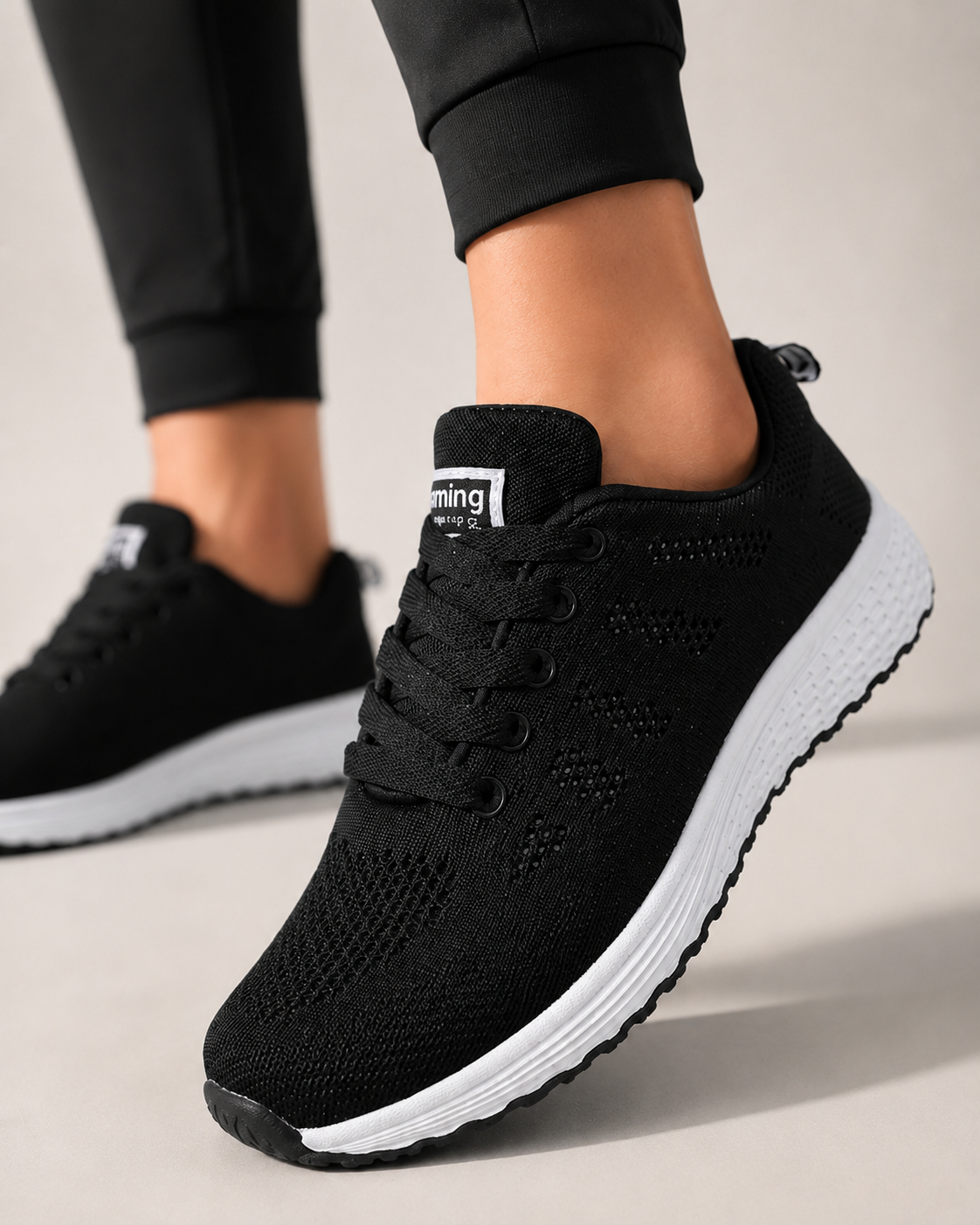 Vibonanza | Dames Sneakers Gebreide Mesh Veters