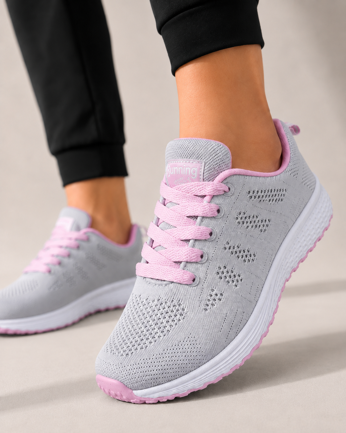Vibonanza | Dames Sneakers Gebreide Mesh Veters