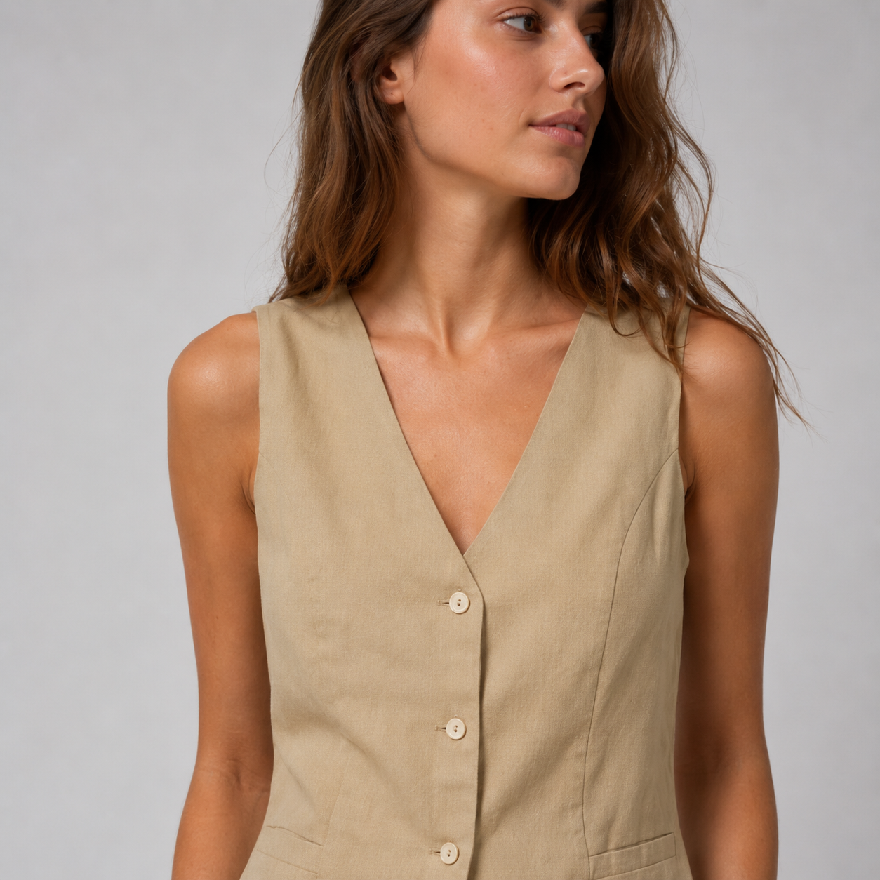 Vibonanza | Tweedelige Set met Gilet en Wijde Broek