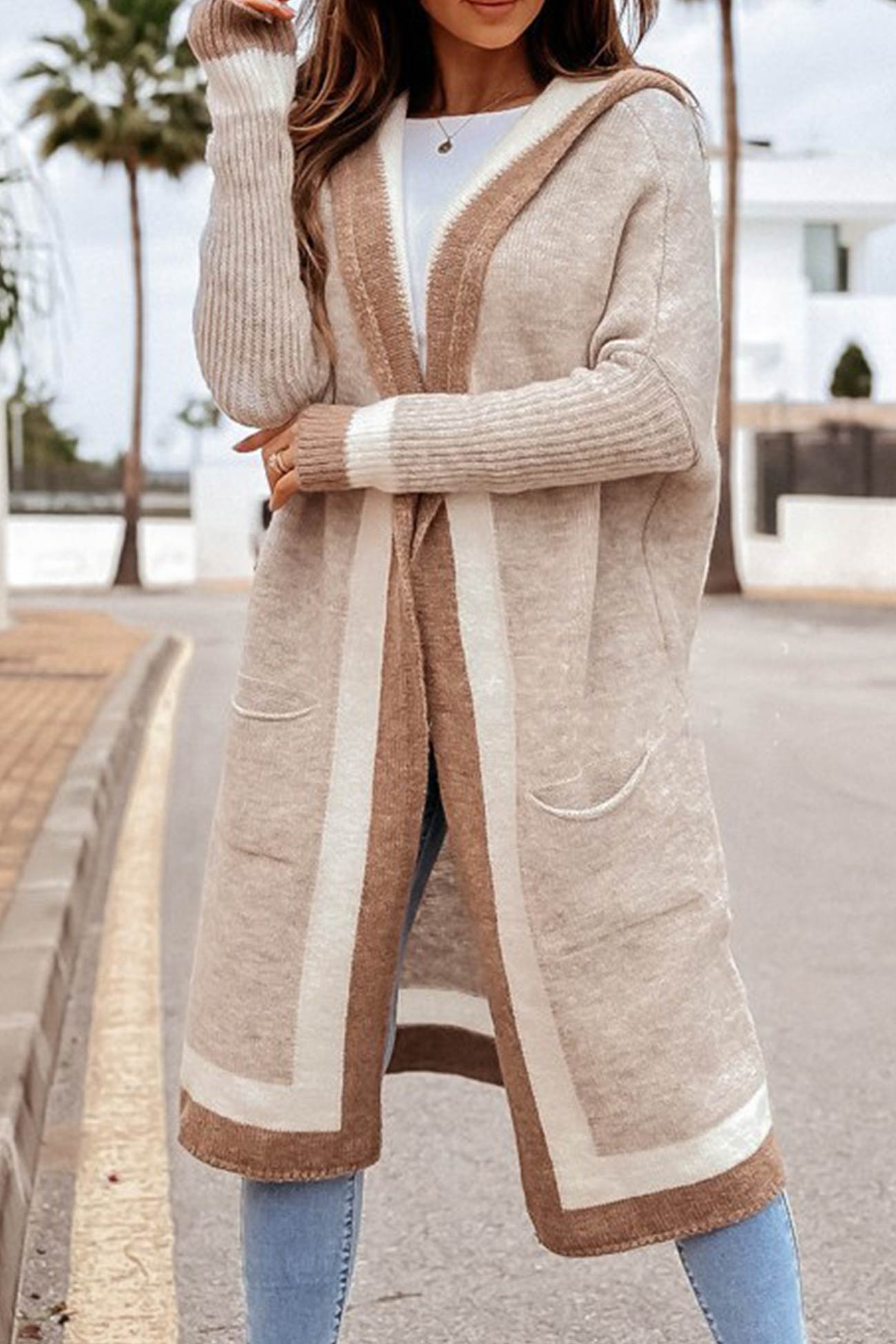 Vibonanza | Lang Vest met Capuchon voor Herfst en Winter