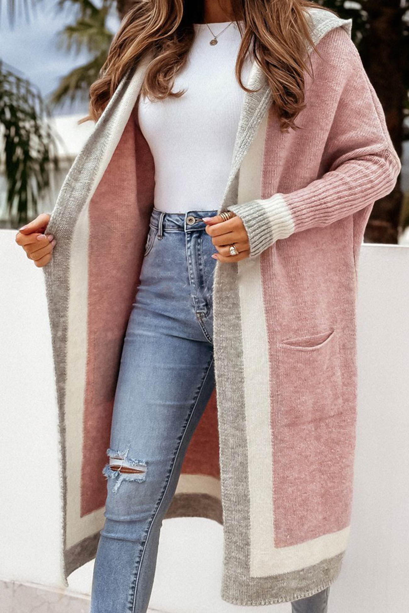 Vibonanza | Lang Vest met Capuchon voor Herfst en Winter