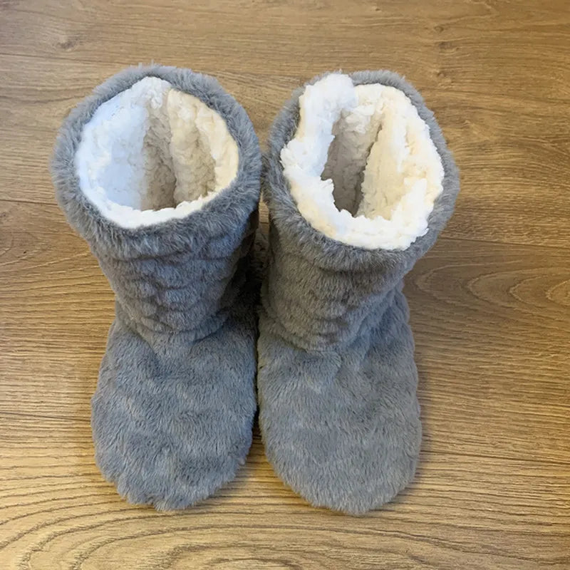 Vibonanza | Hoge Fluwelen Pantoffels Met Antislipzool
