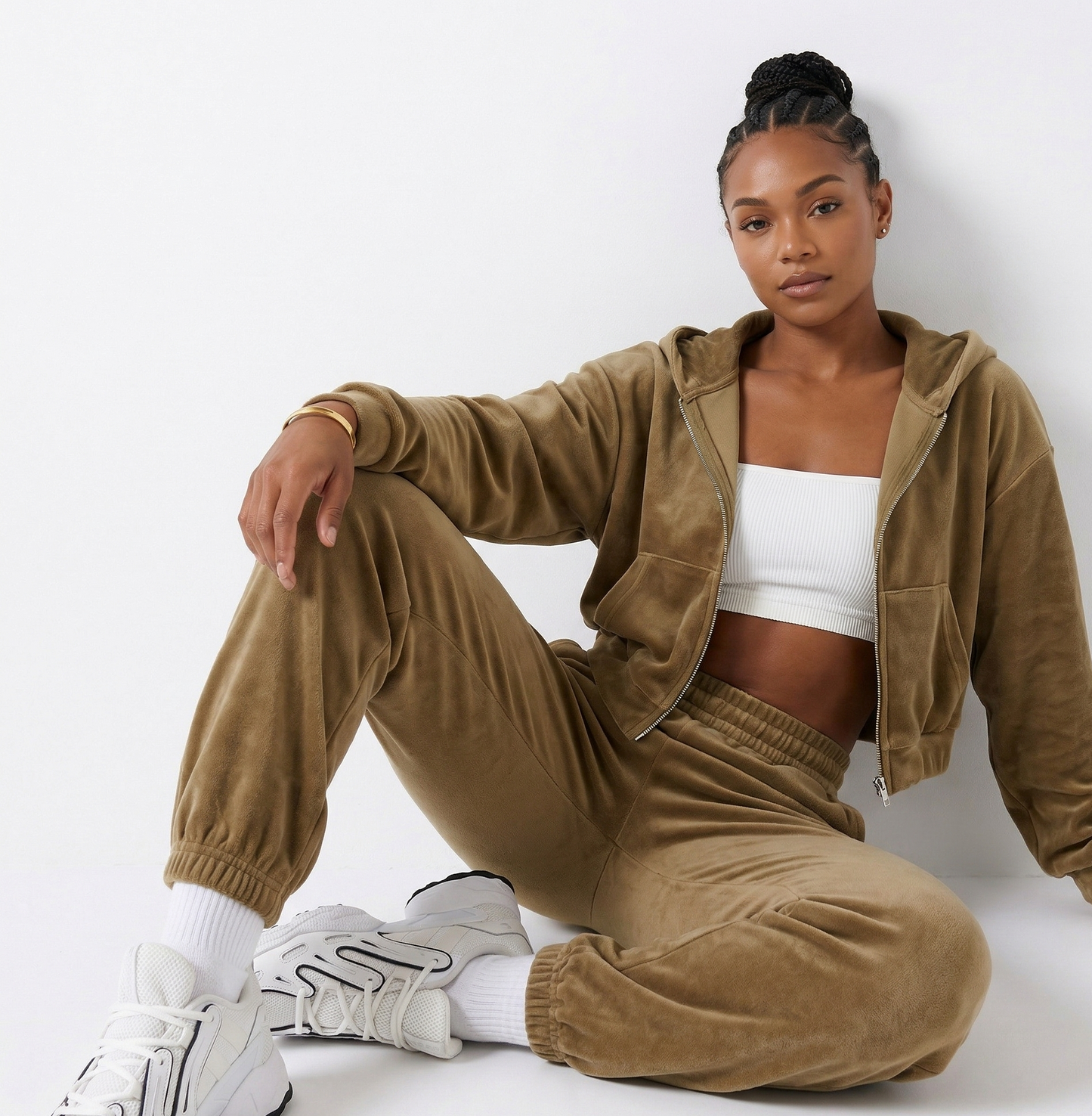 Vibonanza | Dames Velours Trainingspak Hoodie en Jogger