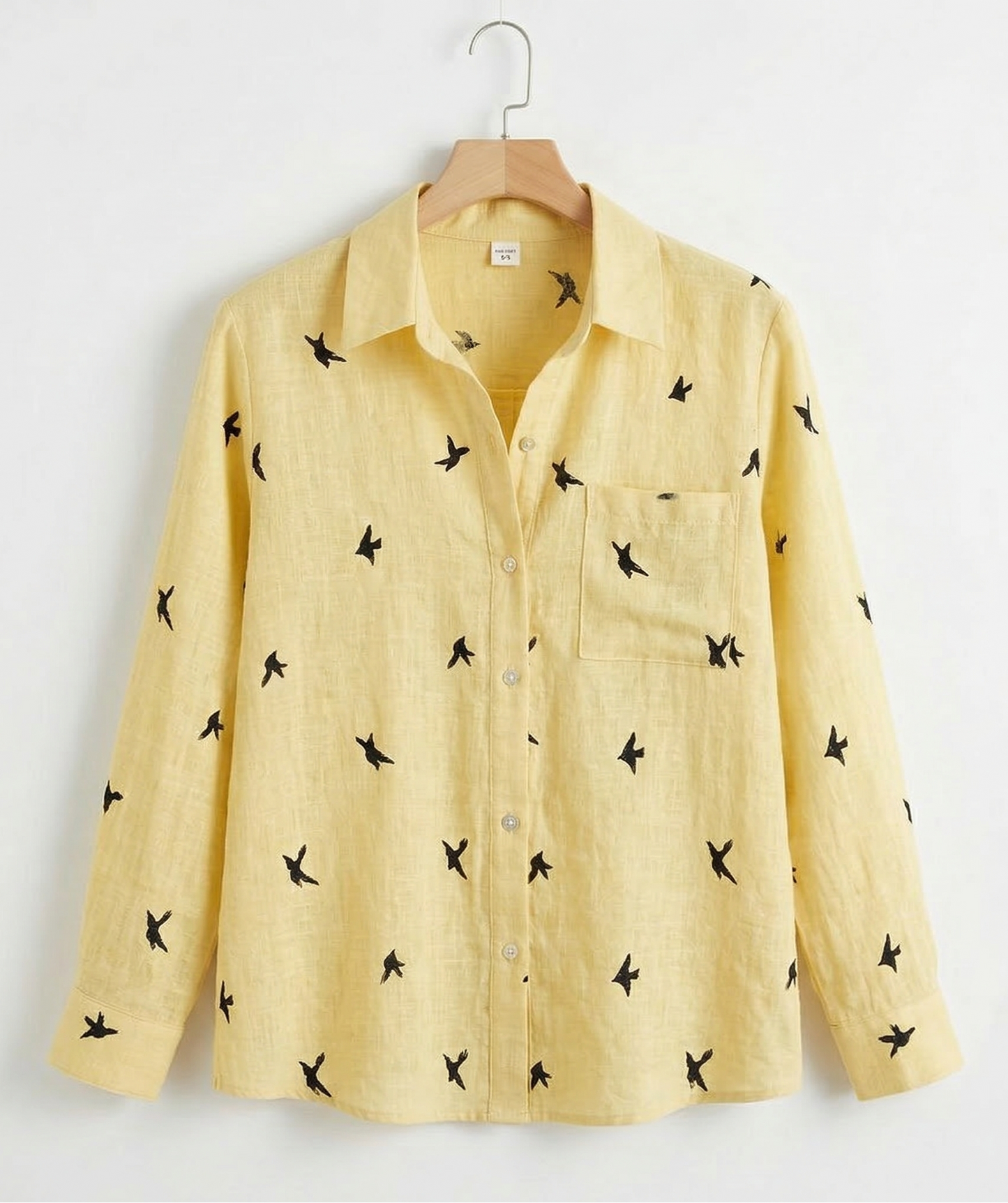 Vibonanza | Damesblouse Vogelmotief Korte Mouw