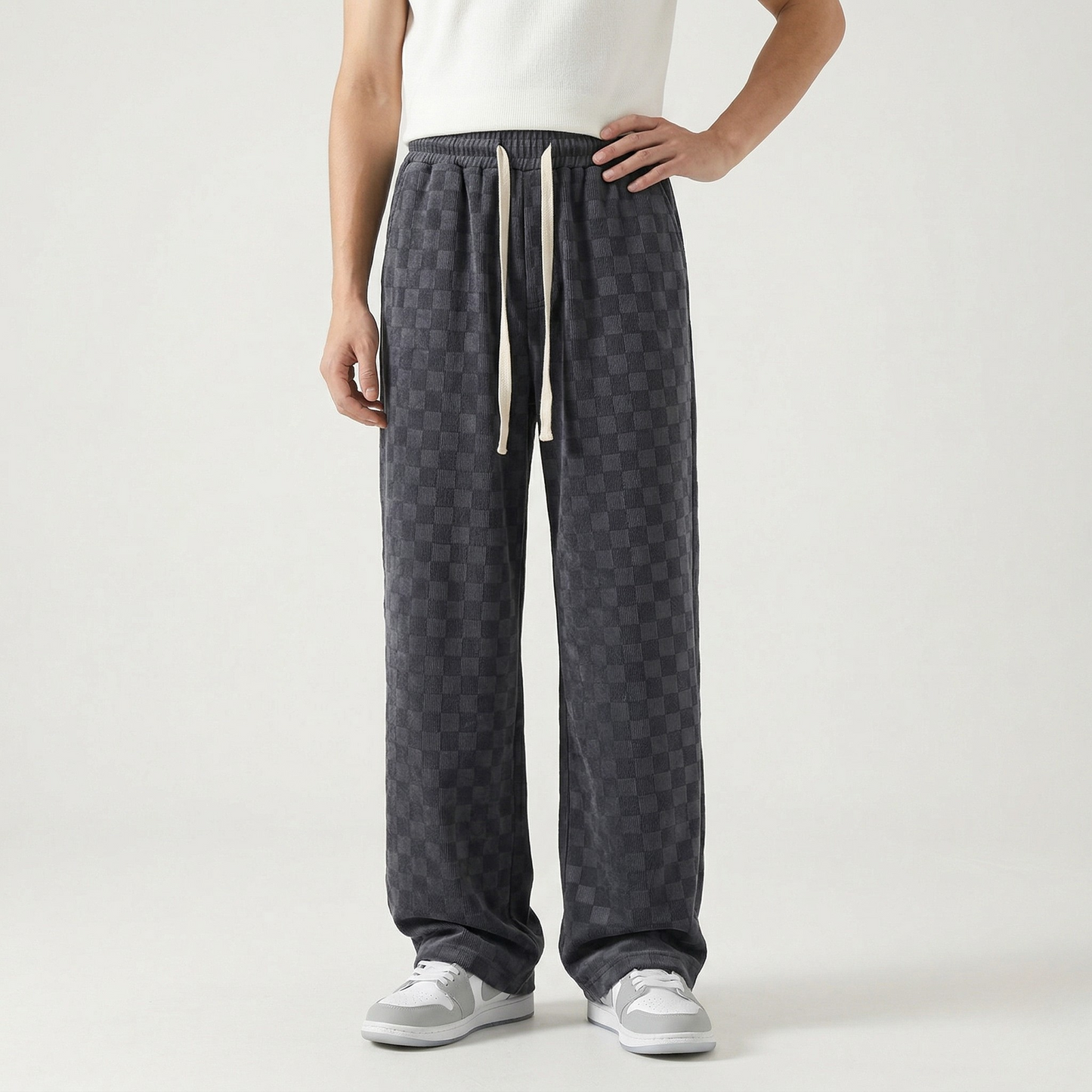 Vibonanza | Dikke Corduroy Joggingsbroek met Elastische Tailleband