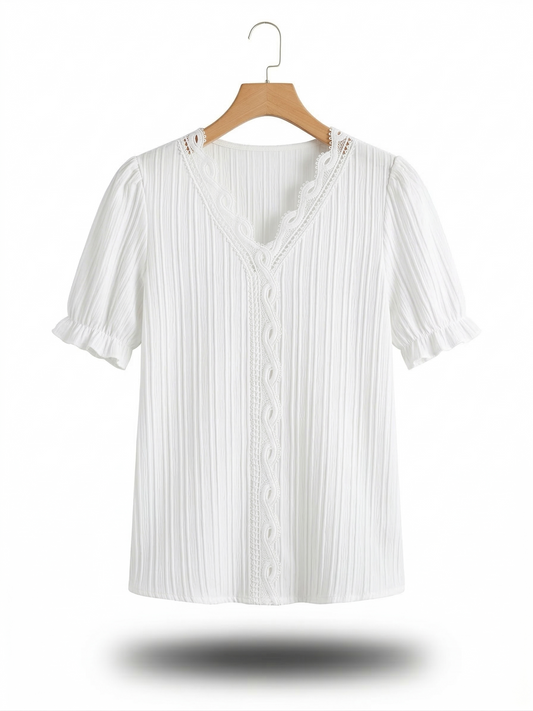 Vibonanza | Elegante Damesblouse Korte Mouw