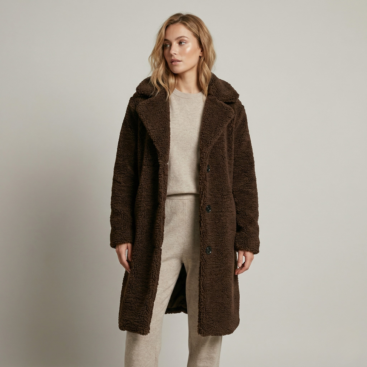 Vibonanza | Dames Teddyjas Lange Winterjas