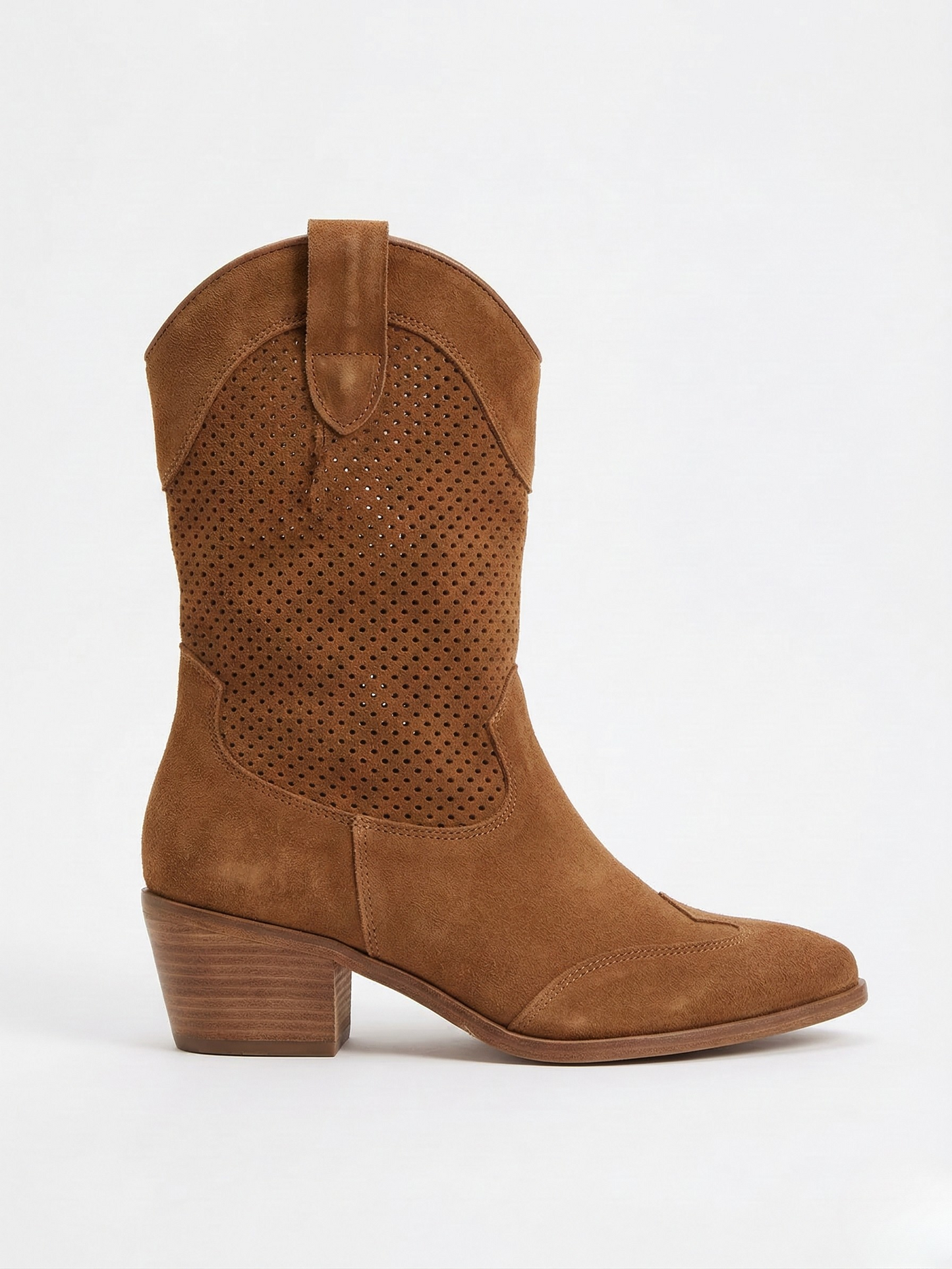 Vibonanza | Dames Cowboylaarzen Bruin Suède Western Design