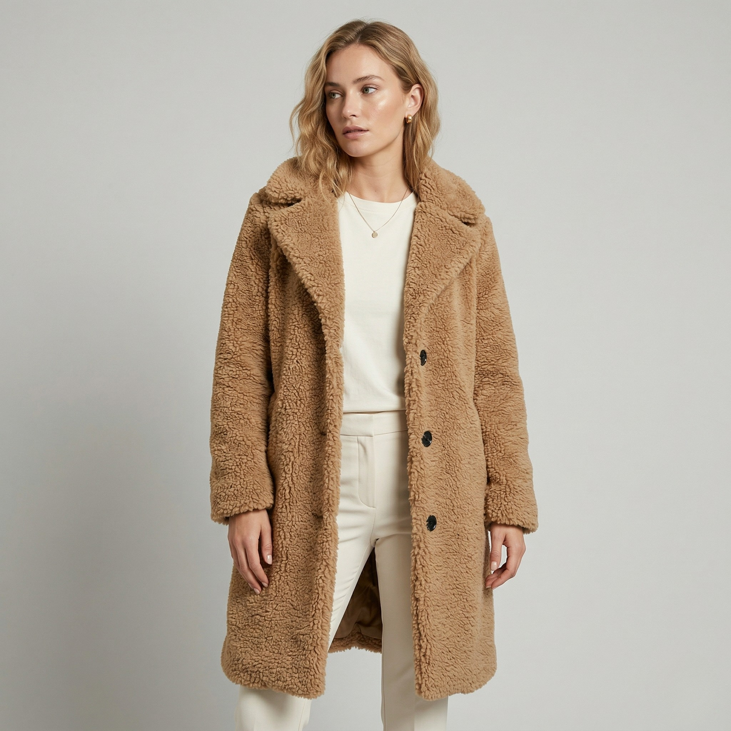 Vibonanza | Dames Teddyjas Lange Winterjas