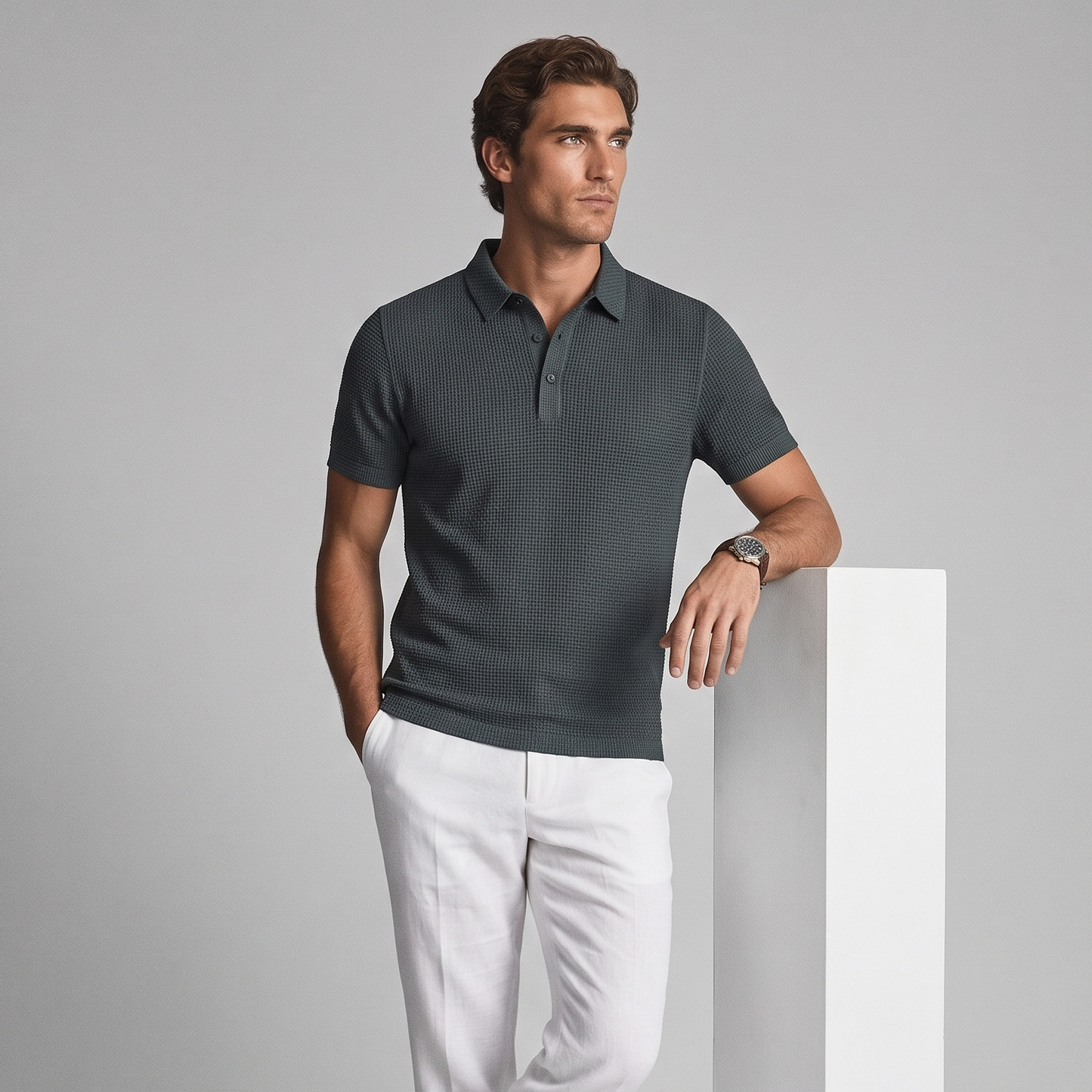 Vibonanza | Polo met Kraag en Knoopsluiting